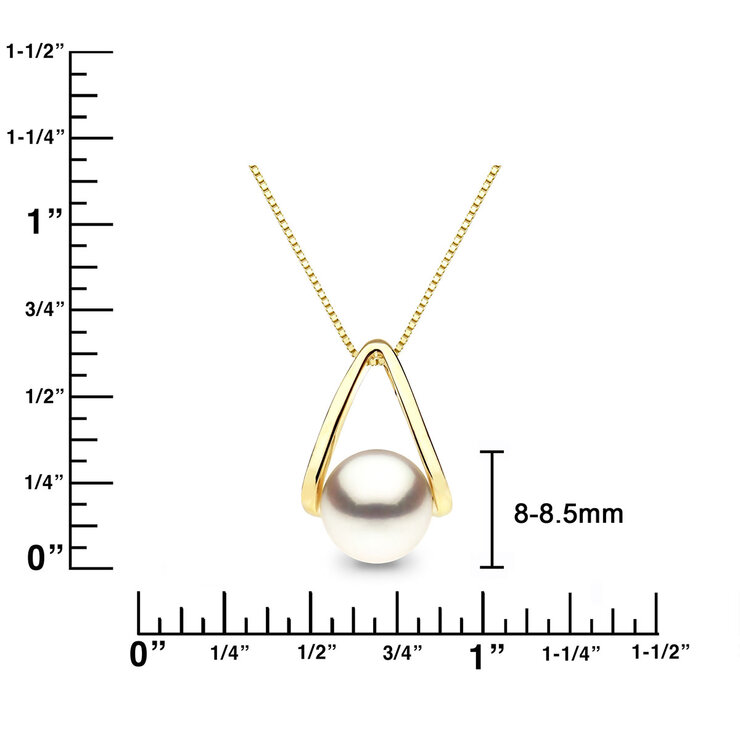 Collar de Perlas, Oro Amarillo de 14K — Imagen 4 de 4