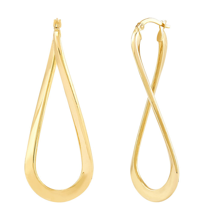 Aretes, Colgantes, Oro Italiano de 14kt — Imagen 1 de 3
