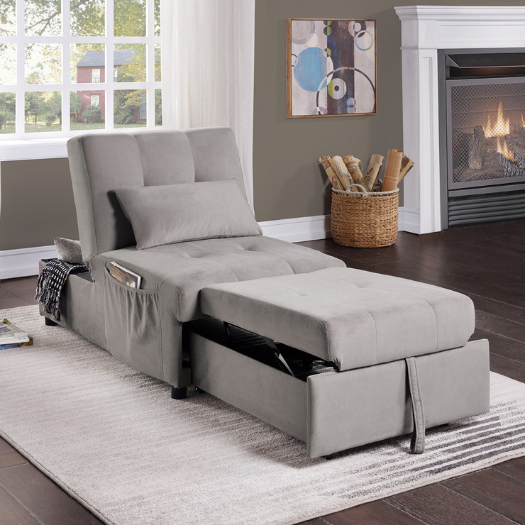 Homelegance, Sofá Cama, Garrell Color Gris  — Imagen 1 de 4