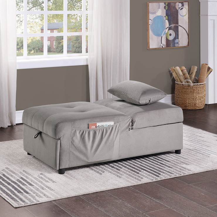 Homelegance, Sofá Cama, Garrell Color Gris  — Imagen 2 de 4