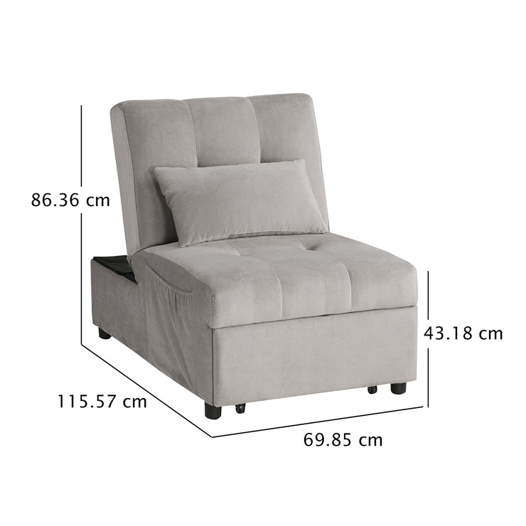 Homelegance, Sofá Cama, Garrell Color Gris  — Imagen 4 de 4