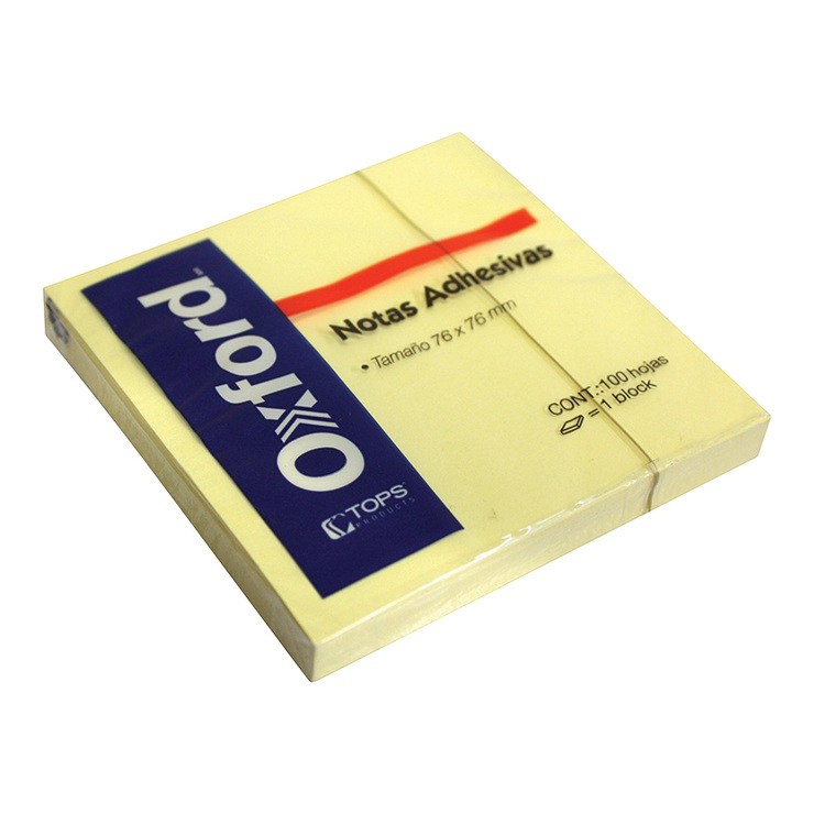 Oxford notas adhesivas 7.6 x 7.6cm amarilllas — Imagen 2 de 3
