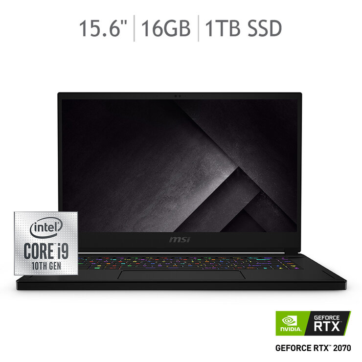 MSI Laptop 15.6" Intel® Core™ i9-10980HK con NVIDIA GeForce® RTX2070 Super Max-Q — Imagen 1 de 4