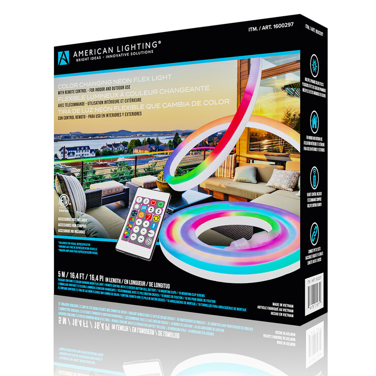 American Lighting, Tira LED Flexible de Luz Neón Multicolor — Imagen 3 de 4