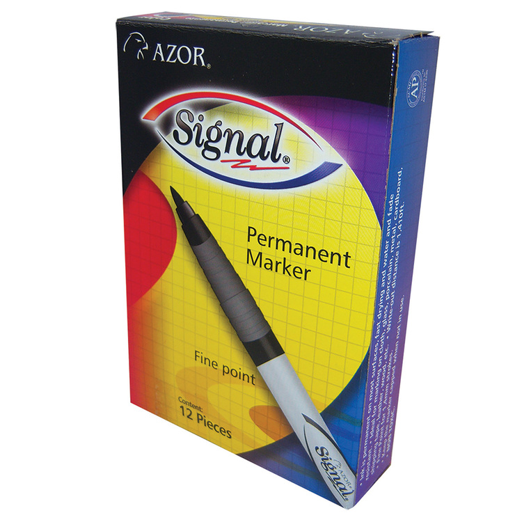Signal marcador permanente punto fino negro — Imagen 3 de 3