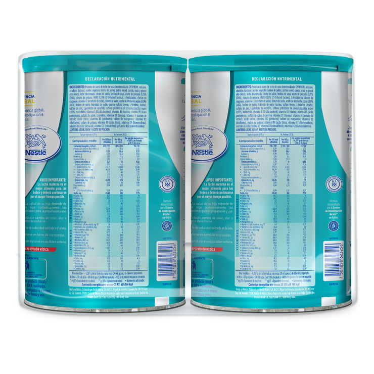 Nestle NAN Optipro 1, fórmula para bebé (2 latas de 1.2 kg c/u) — Imagen 3 de 4