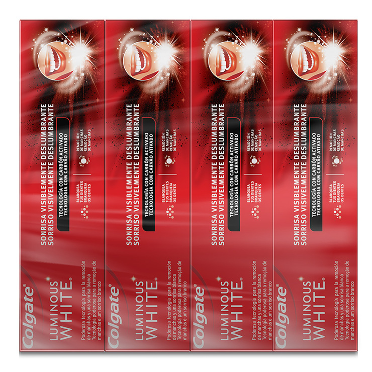 Pasta Dental con Carbón Activado, Colgate Luminous White, 4 pzas  — Imagen 2 de 2
