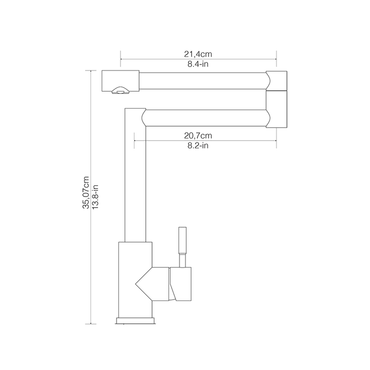 Sheffield Home, Grifo Monomando de Cocina Plegable — Imagen 4 de 4