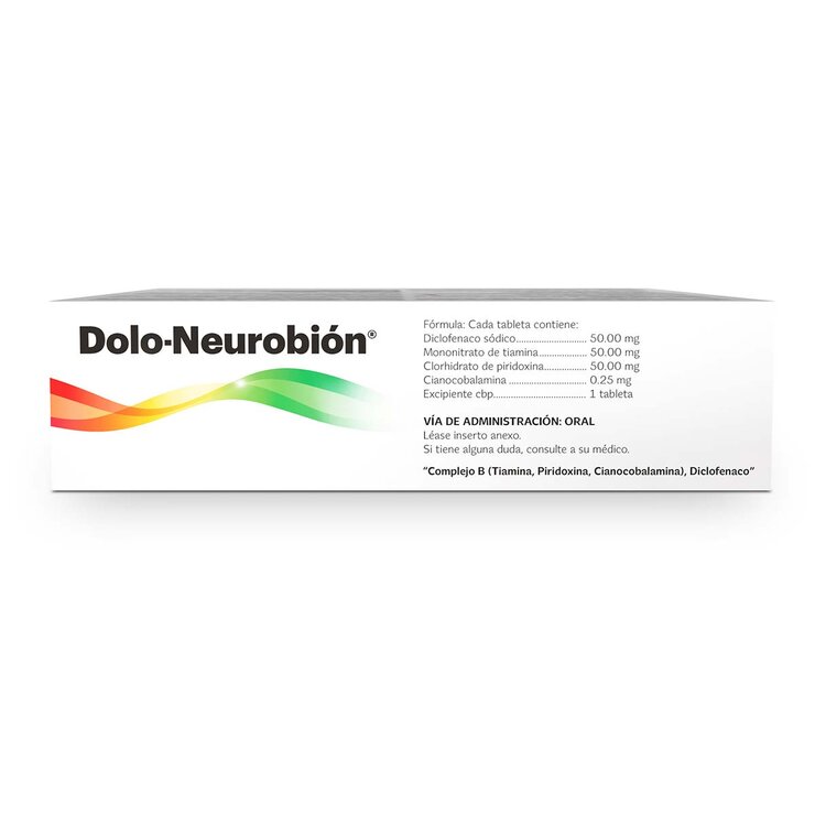 Dolo Neurobión 50mg 2 pzas de 20 Tabletas — Imagen 2 de 4