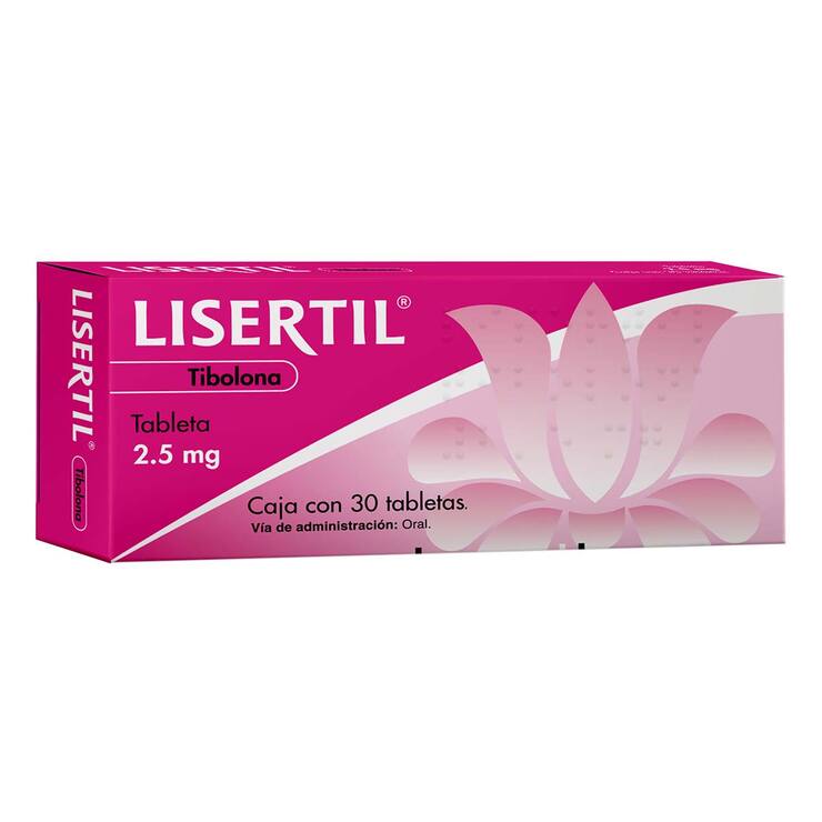 Lisertil Tibolona 2.5mg  30 Tabletas — Imagen 1 de 2