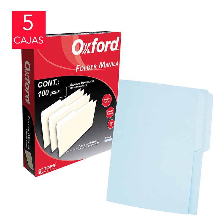 Oxford folder tamaño carta color azul — Imagen 1 de 3