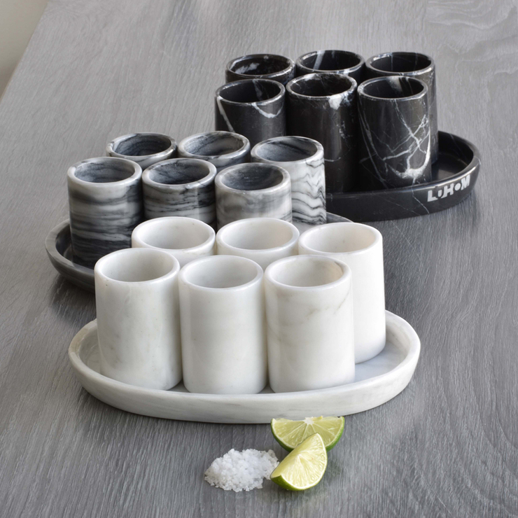 Luhom, Set de Tequileros y Base de Mármol 6 Piezas  — Imagen 1 de 3