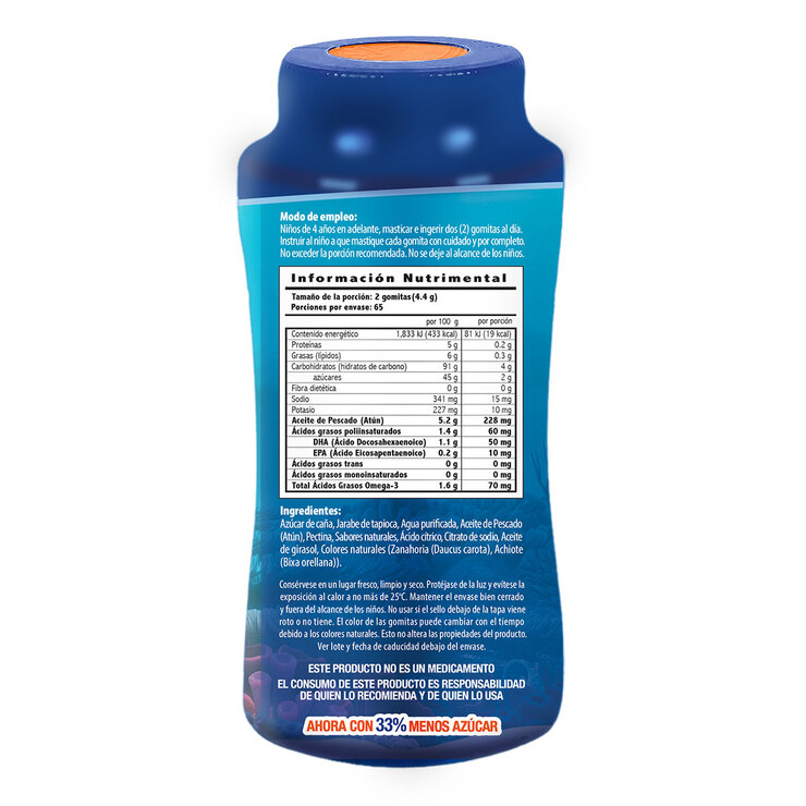 Nemo Omega-3 DHA frasco de 130 gomitas — Imagen 2 de 2