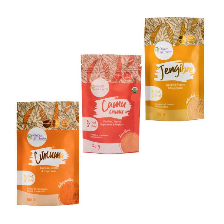  Raíces del Huerto Kit Superfood Camu-Camu, Jengibre y Cúrcuma 320 g — Imagen 1 de 4