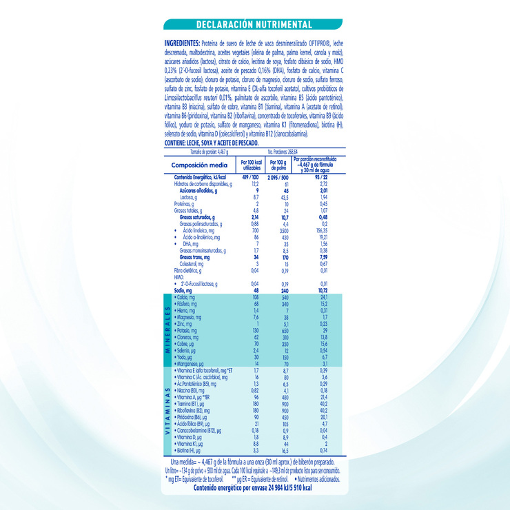 Nestle NAN Optipro 2 fórmula para bebé 2 pzas de 1.2 kg — Imagen 3 de 4