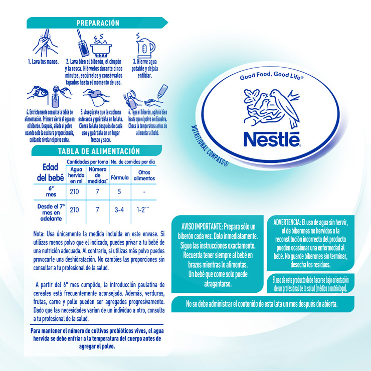 Nestle NAN Optipro 2 fórmula para bebé 2 pzas de 1.2 kg — Imagen 4 de 4