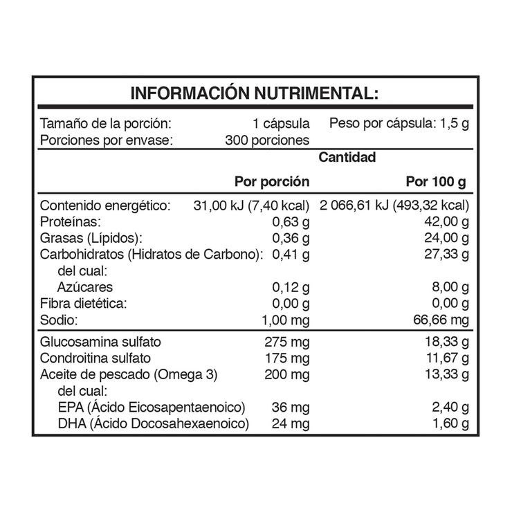 Glucosamina Condroitina y Omega 3 300 cápsulas — Imagen 2 de 3