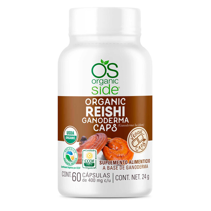 Organic Side Reishi 2 Frascos de 60 Cápsulas c/u — Imagen 1 de 3