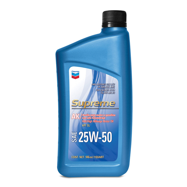 Chevron Aceite Alto Kilometraje 25w50 12/946ml — Imagen 2 de 2