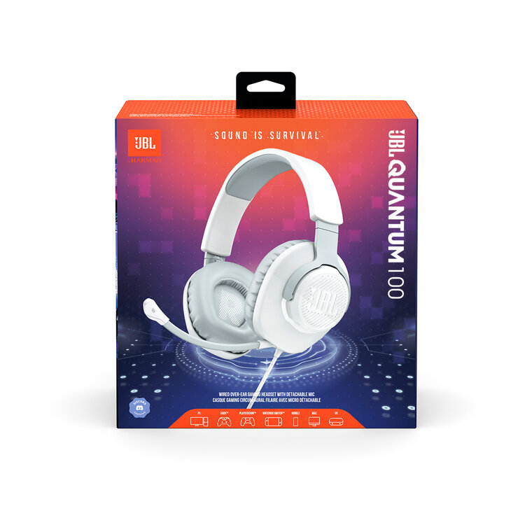 JBL Audífonos Quantum 100 Blanco — Imagen 1 de 3