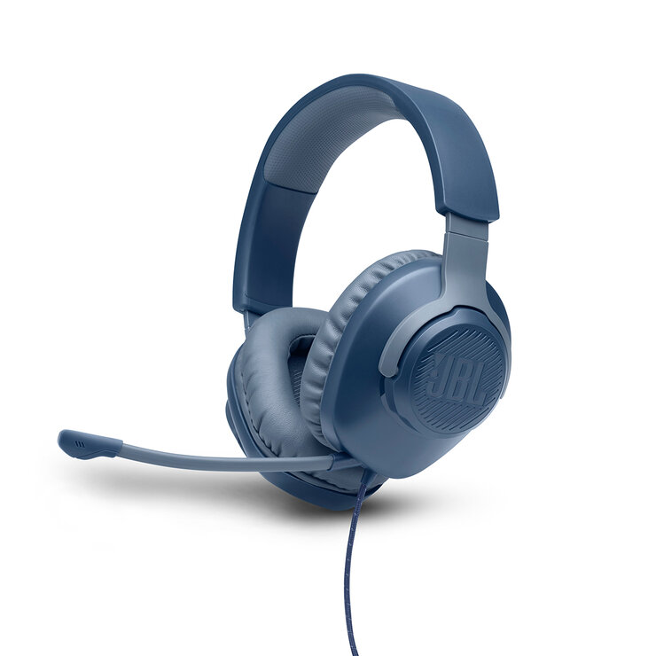JBL Quantum 100 Audífonos Gaming Azul — Imagen 1 de 3