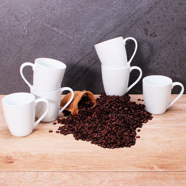 Crown Baccara Juego de 6 Tazas de Porcelana