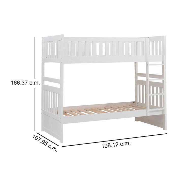 Homelegance, Galen Litera Individual Color Blanco — Imagen 4 de 4