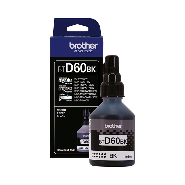 Brother Botella de Tinta Negra BTD60BK — Imagen 2 de 4