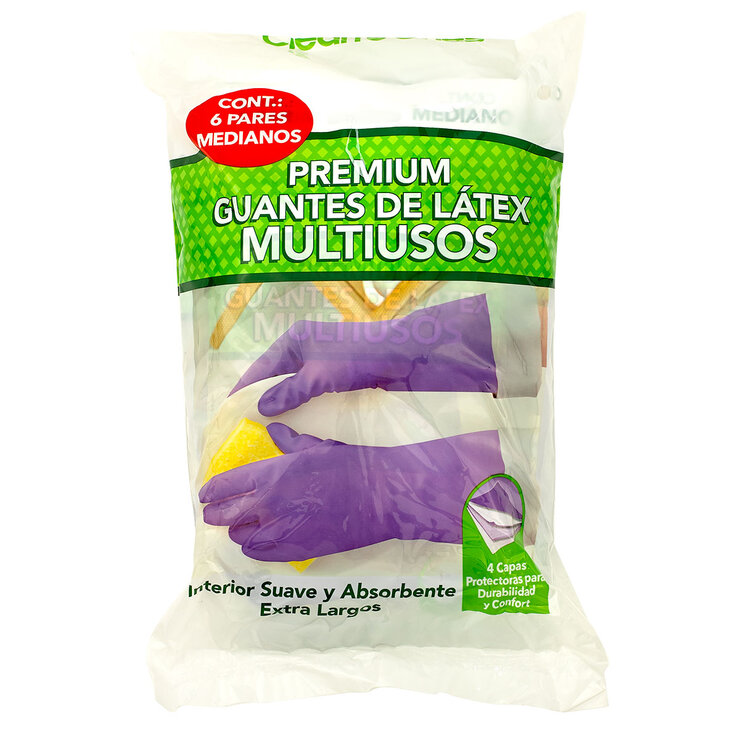 Clean Ones, Guantes para Limpieza 6 Pares, Varios Tamaños — Imagen 3 de 4
