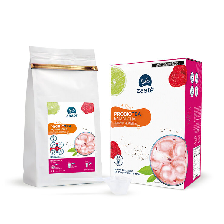 Zaaté Té Blanco Kombucha Limonada Frambuesa Chía 1 kg — Imagen 2 de 4