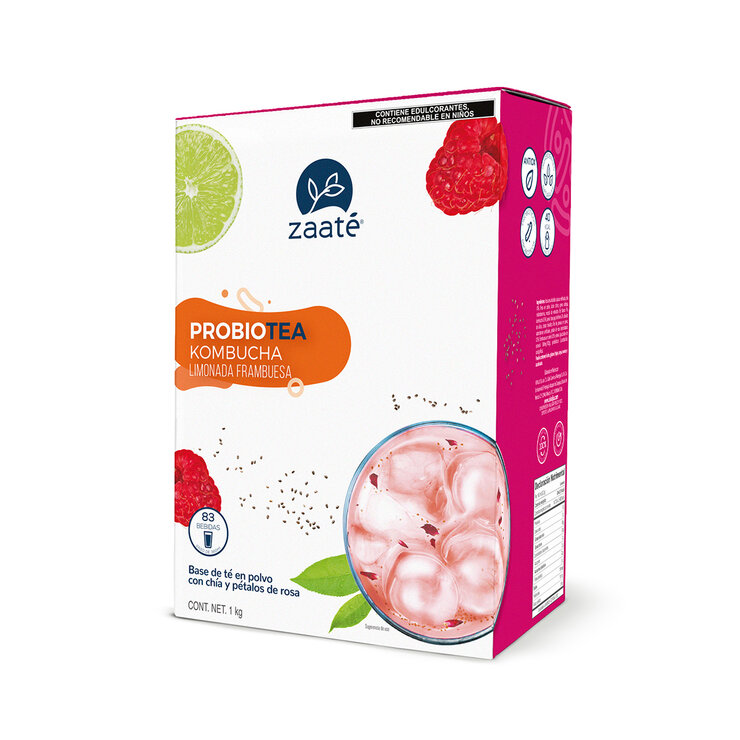 Zaaté Té Blanco Kombucha Limonada Frambuesa Chía 1 kg — Imagen 3 de 4