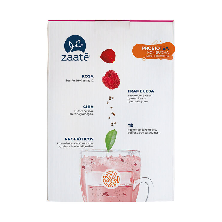 Zaaté Té Blanco Kombucha Limonada Frambuesa Chía 1 kg — Imagen 4 de 4