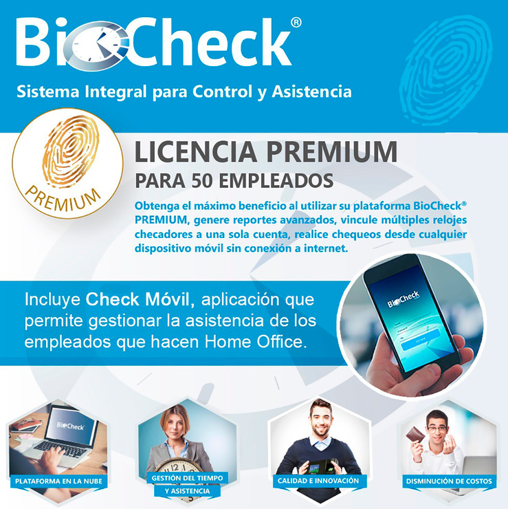 BioCheck, Licencia Premium por 1 Año para 50 Empleados — Imagen 1 de 2