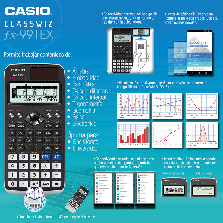 Casio Calculadora Científica FX-991EX con 552 Funciones — Imagen 3 de 4