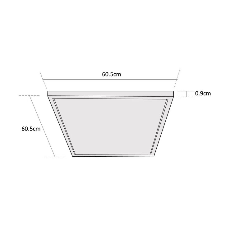 Estevez, Panel Luminario Gris Luz LED — Imagen 4 de 4