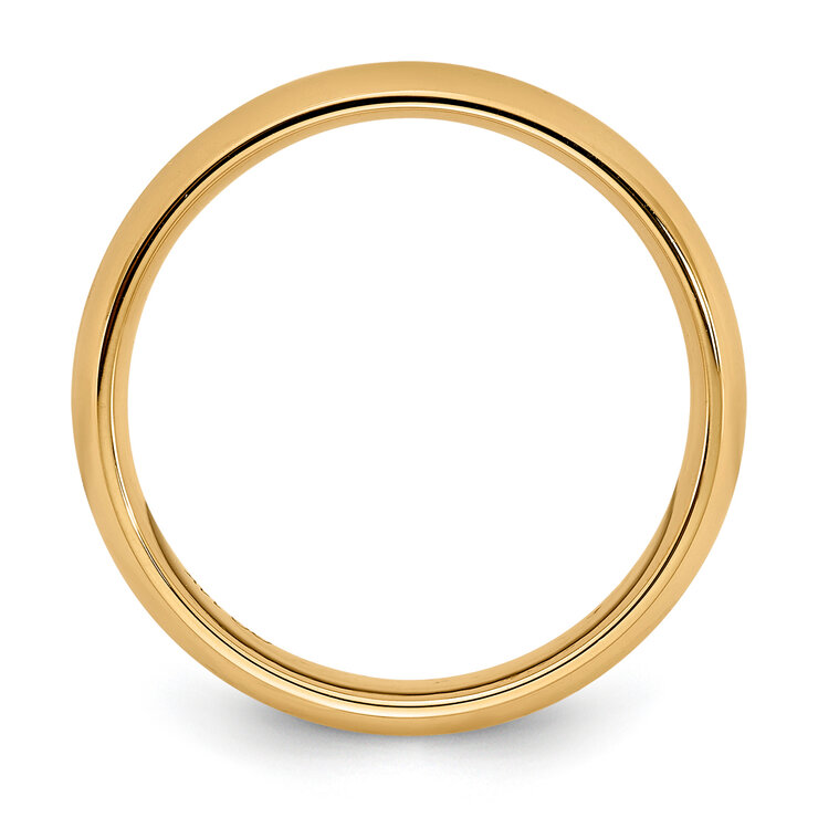 Argolla de matrimonio, 3mm, Comfort Fit, Oro Amarillo de 14K, Talla 10 — Imagen 2 de 4