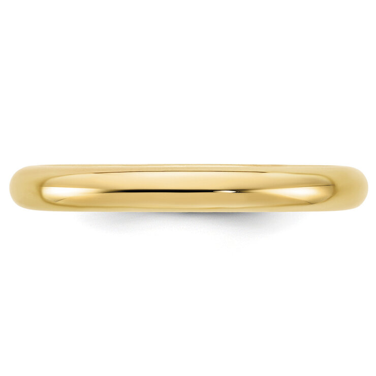 Argolla de matrimonio, 3mm, Comfort Fit, Oro Amarillo de 14K, Talla 10 — Imagen 4 de 4