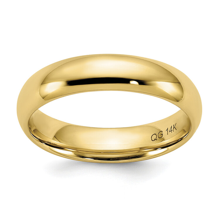 Argolla de Matrimonio, Comfort Fit, 5mm, Oro Amarillo de 14K, talla 10 — Imagen 1 de 4