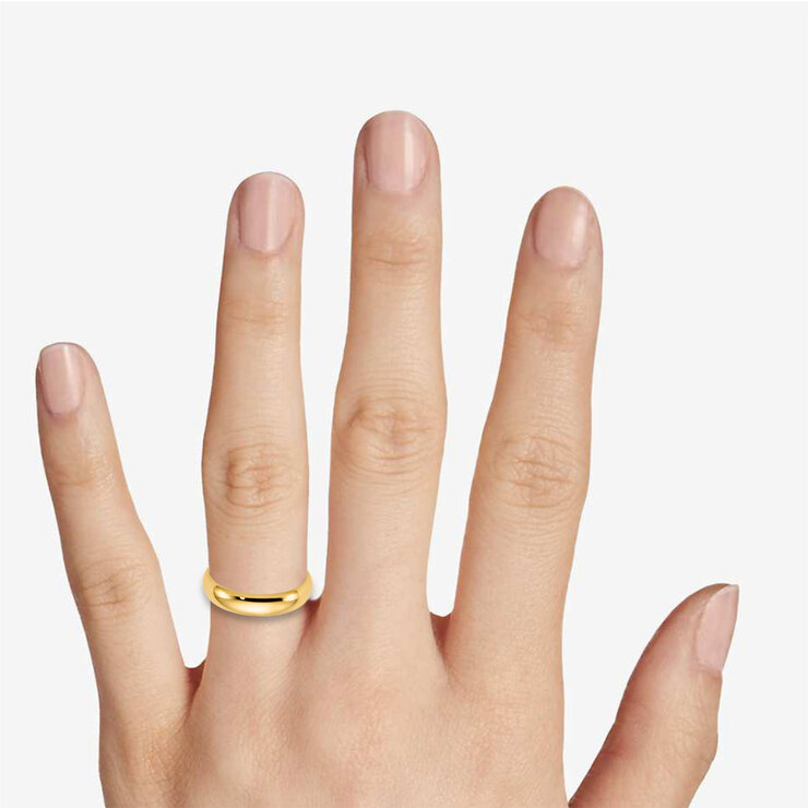 Argolla de Matrimonio, Comfort Fit, 5mm, Oro Amarillo de 14K, talla 10 — Imagen 3 de 4