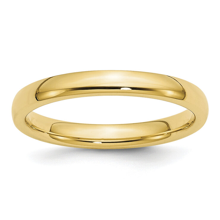 Argolla de matrimonio, Comfort Fit, 3mm, Oro Amarillo de 14K, Talla 7 — Imagen 1 de 4