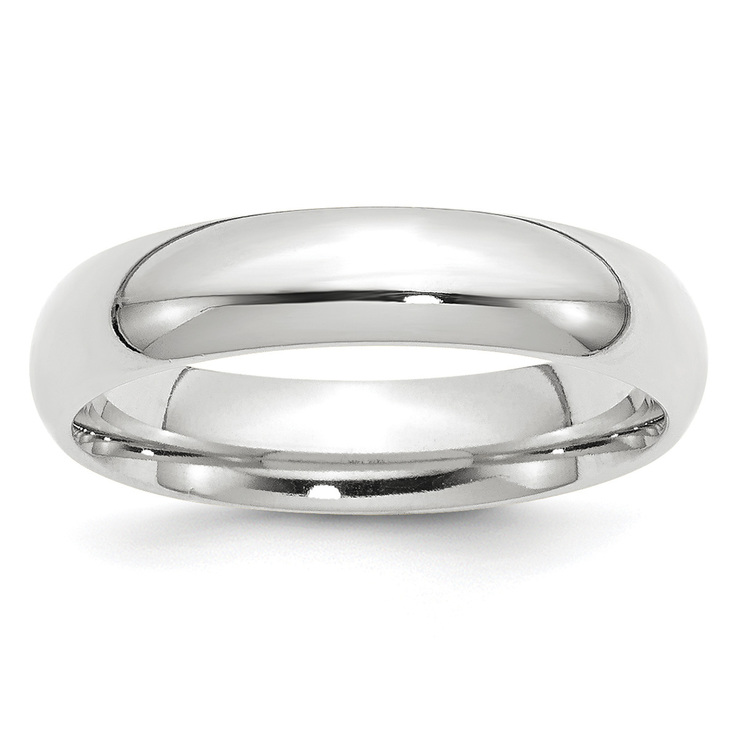 Argolla de matrimonio, 5mm, Comfort Fit, Oro Blanco 14 kt, Talla 10 — Imagen 1 de 4