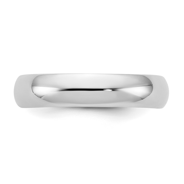 Argolla de matrimonio, 5mm, Comfort Fit, Oro Blanco 14 kt, Talla 10 — Imagen 4 de 4