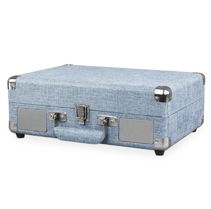 Victrola Tornamesa Vintage BlueTooth en Portafolio Azul  — Imagen 3 de 4