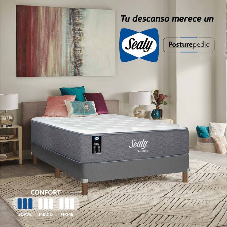 Sealy, Cleveland, colchón, matrimonial — Imagen 1 de 4