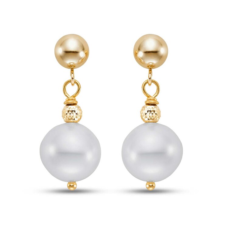 Aretes de Perlas, Oro de 14K — Imagen 4 de 4