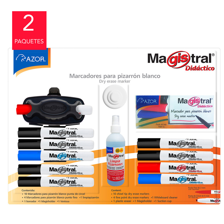 Magistral paquete de marcadores para pizarrón blanco — Imagen 1 de 2