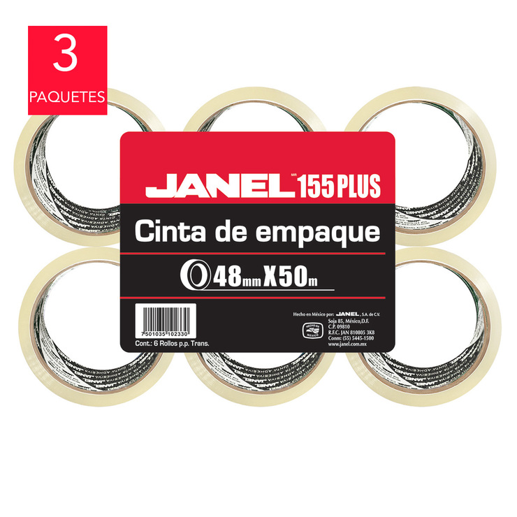 Janel cinta transparente 48mm x 50m — Imagen 1 de 2
