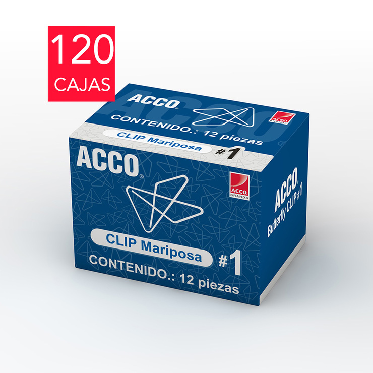 ACCO Clip Mariposa No.1 — Imagen 1 de 3