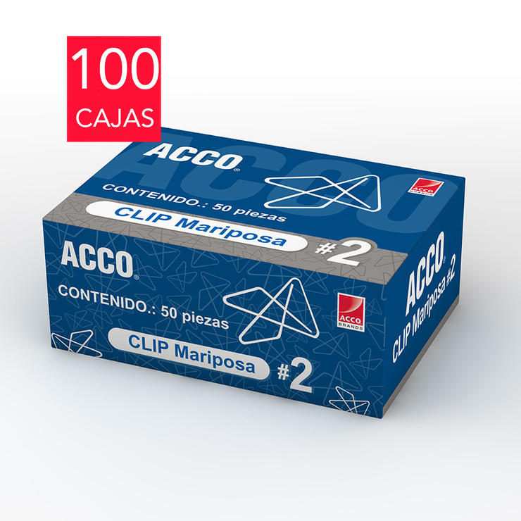 ACCO Clip Mariposa No.2 — Imagen 1 de 3