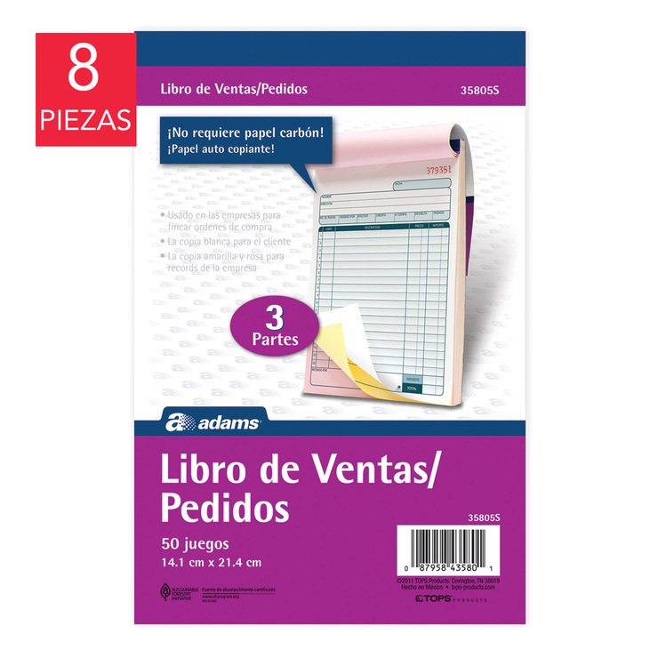 Adams libro de ventas con papel autocopiante — Imagen 1 de 3